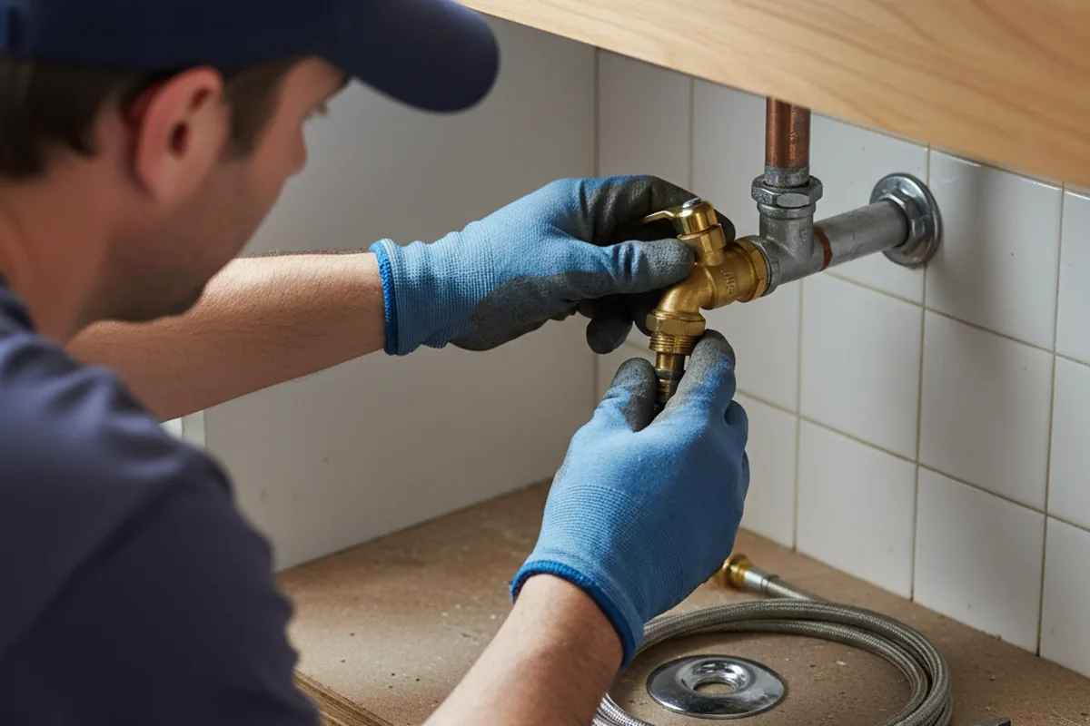 Shutoff valve and fitting work during Well Pump Repair in Birch Run
